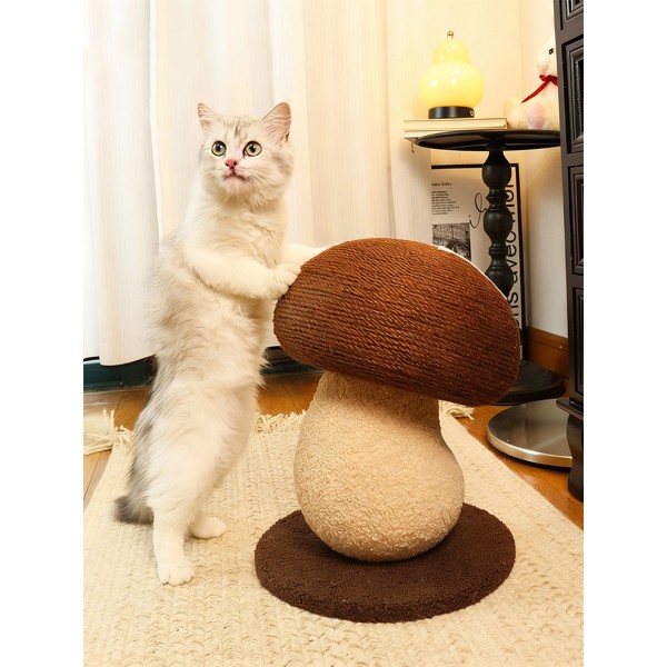 蘑菇猫抓板剑麻猫抓柱耐抓不掉屑猫爬架磨爪自嗨猫玩具