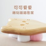 可爱粉色猫爪长柄软毛洗澡刷猫猫头儿童宝宝沐浴刷后背擦背刷子