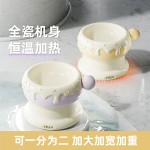 甜甜圈双子星陶瓷猫碗高脚宠物碗双碗恒温加热