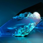 治愈海洋微景观氛围灯滴胶小夜灯送生日礼物创意鲸鱼桌面解压摆件
