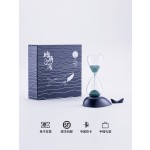 鲸鱼磁力沙漏创意摆件高级小众礼物解压办公室桌面工位好物