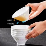 景德镇七彩玲珑瓷小碗新款彩色陶瓷烟花碗个人专用高级感饭碗艺韵
