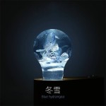 冬雪节日礼物可定制琥珀小夜灯创意桌面灯氛围灯装饰摆件