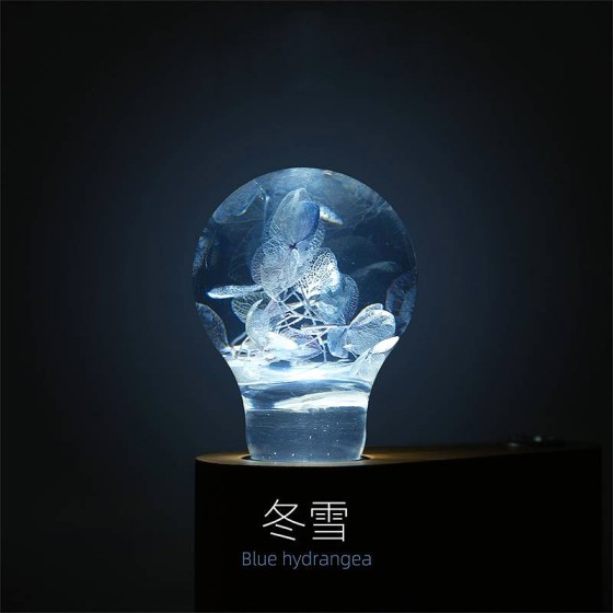 冬雪节日礼物可定制琥珀小夜灯创意桌面灯氛围灯装饰摆件