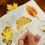 2026年新款金秋叶韵系列枫叶金属书签高级感创意中国风复古树叶脉络吊坠书签学生毕业奖励阅读书页夹文创礼物