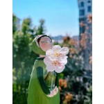 原创木雕摆件花器礼物高15厘米送2个小花瓶质朴田园风