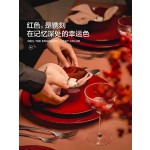 红色餐具套装礼盒乔迁结婚新婚礼物釉下彩碗碟碗筷陶瓷餐具