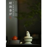 家用草木灰仿宋小行炉陶瓷线香炉小号茶室熏香炉茶道香炉家用摆件