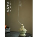 家用草木灰仿宋小行炉陶瓷线香炉小号茶室熏香炉茶道香炉家用摆件
