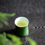 青竹品茗杯景德镇陶瓷手工小茶杯竹节杯创意主人杯中式酒杯