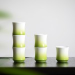 青竹品茗杯景德镇陶瓷手工小茶杯竹节杯创意主人杯中式酒杯