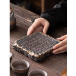 心经壶承日式鎏金铁釉小号粗陶壶承储水干泡台壶垫壶托养壶茶盘