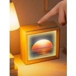 小夜灯海上日出创意网红氛围感触控灯画卧室床头柜摆台画礼品物