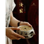 敦煌飞天鎏金汝窑温茶炉套装蜡烛加热家用茶壶温茶炉暖茶器