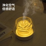 新款花随加湿器小型香薰机超声波精油家用卧室静音小夜灯创意礼物