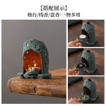 敦煌佛窟文创陶瓷蜡烛台香薰炉家用室内熏香多功能创意茶道香炉