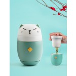 泊喜猫都督茶水分离陶瓷水杯泡茶杯子办公室便携带盖水杯礼盒送礼