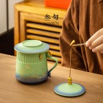 故宫文创陶瓷马克杯子带盖办公室茶水分离泡茶杯高档礼盒送礼