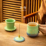 故宫文创陶瓷马克杯子带盖办公室茶水分离泡茶杯高档礼盒送礼