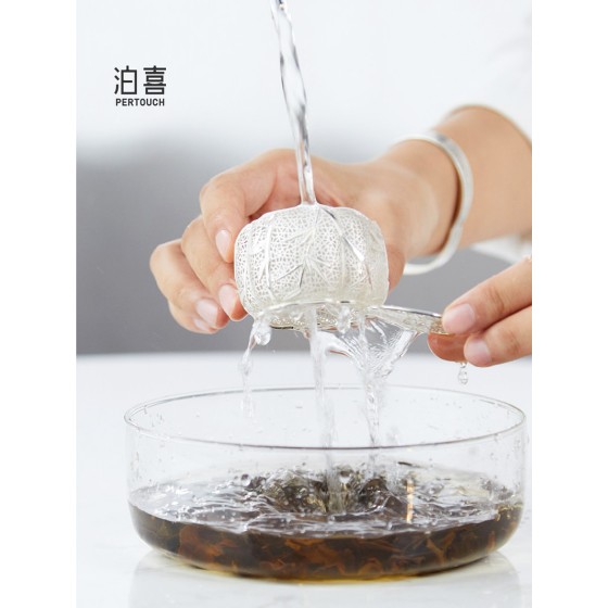 泊喜竹木储水茶盘家用功夫茶具托盘竹茶台茶托现代简约套装沥水盘