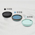 泊喜小巨蛋老干泡迷你壶承圆形日式功夫陶瓷储水小茶盘配件