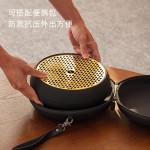 泊喜圆形茶盘家用轻奢高档托盘干泡台小型干泡茶盘茶海储水式茶具