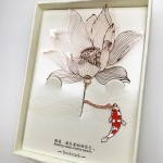 博物院纪念品金属莲花书签礼品荷花精致镂空文艺中国风教师节礼物