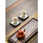 竹制变色杯垫茶托家用防烫隔热垫功夫茶道轻奢高级感茶杯垫