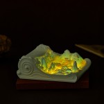 千里江山无线充小夜灯蓝牙音响香薰桌面摆件氛围圣诞乔迁生日礼物