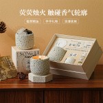 宋礼冷山香薰蜡烛礼盒小众高级创意伴手礼品套装卧室持久香氛摆件